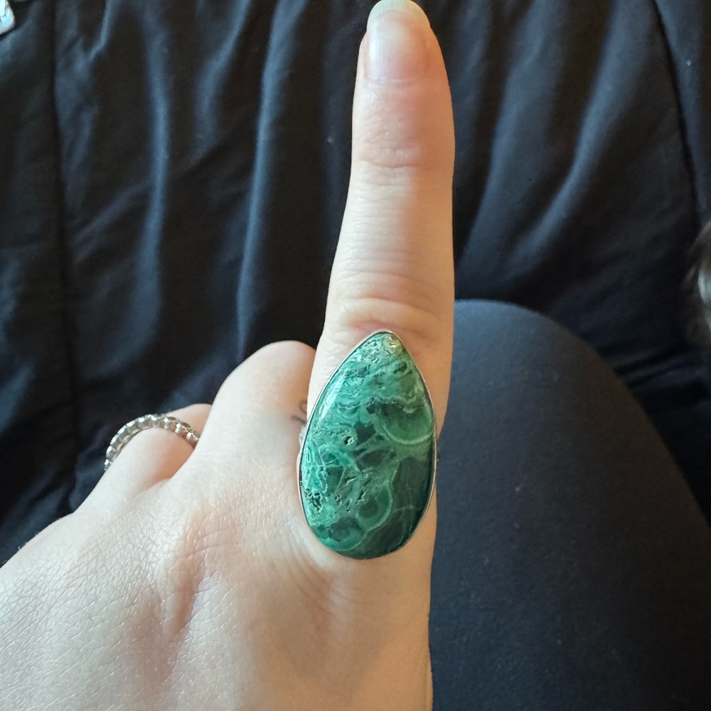Malachite Statement Ring - image 3